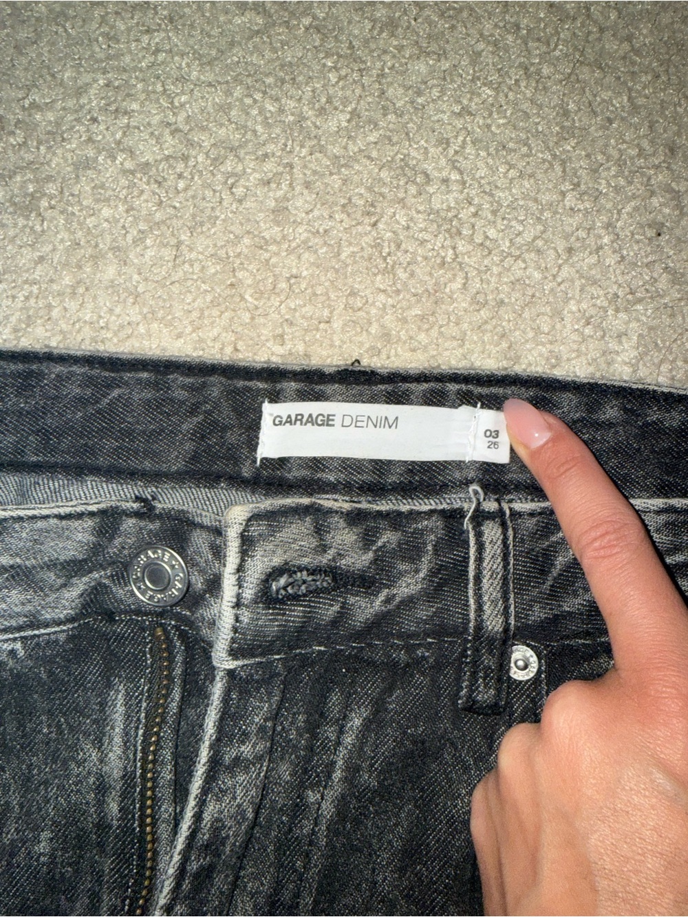 Garage Black Worn Wash Cargo Joggers - Picture 2 of 2